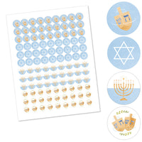 Hanukkah Candy Stickers - 1 Sheet of 108