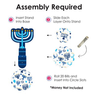 Hanukkah Menorah - DIY Chanukah Holiday Party Money Holder Gift - Cash Cake