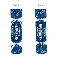 Hanukkah Menorah - No Snap Chanukah Holiday Party Table Favors - DIY Cracker Boxes - Set of 12