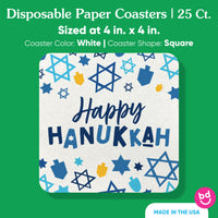 Drink Coasters - Hanukkah - 25 Ct