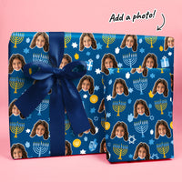 Custom Face Hanukkah Wrapping Paper