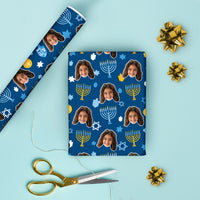 Custom Face Hanukkah Wrapping Paper