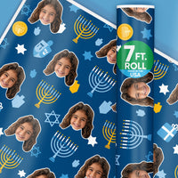 Custom Face Hanukkah Wrapping Paper