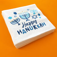 Napkins - Hanukkah Menorah - 24 Ct