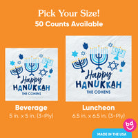 Custom Text - Hanukkah Napkins
