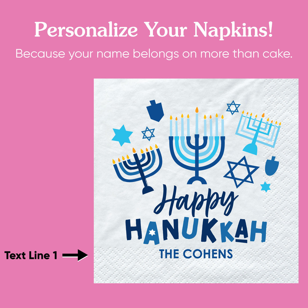Custom Text - Hanukkah Napkins