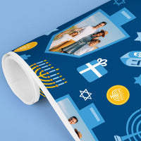 Custom Photo Hanukkah Wrapping Paper