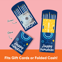 Hanukkah Menorah Nifty Gifty Card Holders - 8 Ct