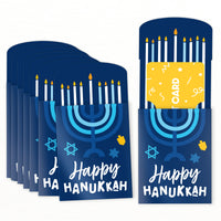 Hanukkah Menorah Nifty Gifty Card Holders - 8 Ct