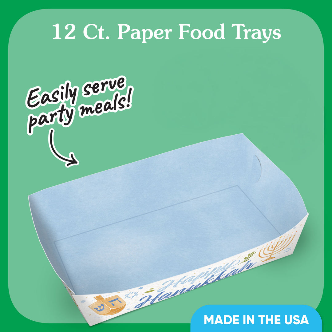 Hanukkah Paper Food Trays