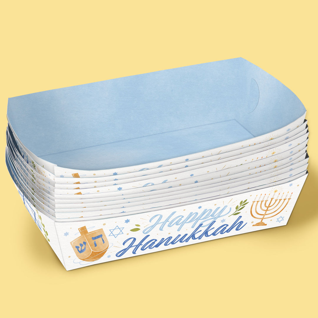 Hanukkah Paper Food Trays