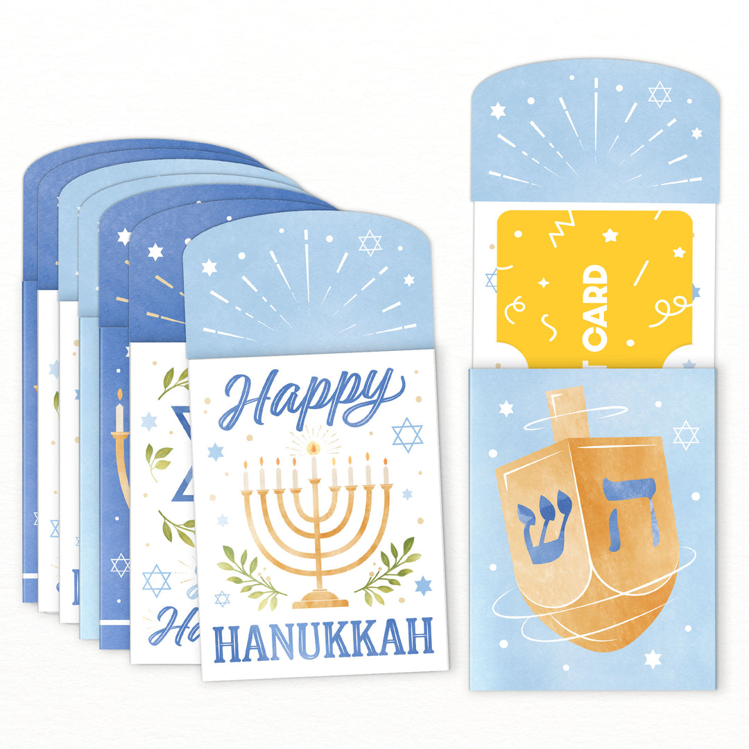 Hanukkah Nifty Gifty Card Holders - 8 Ct