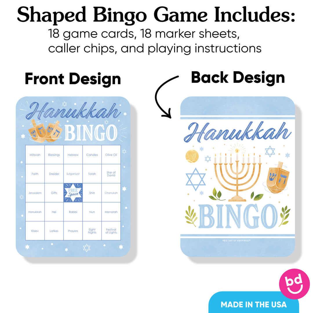 Hanukkah Bingo Game - 18 Ct