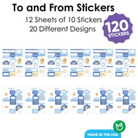 Hanukkah To and From Stickers - 12 Sheets