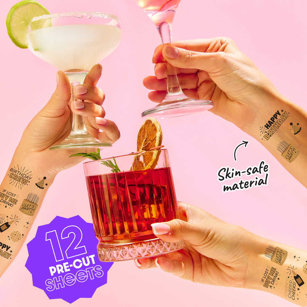 Happy Birthday Temporary Tattoos - 84 Ct
