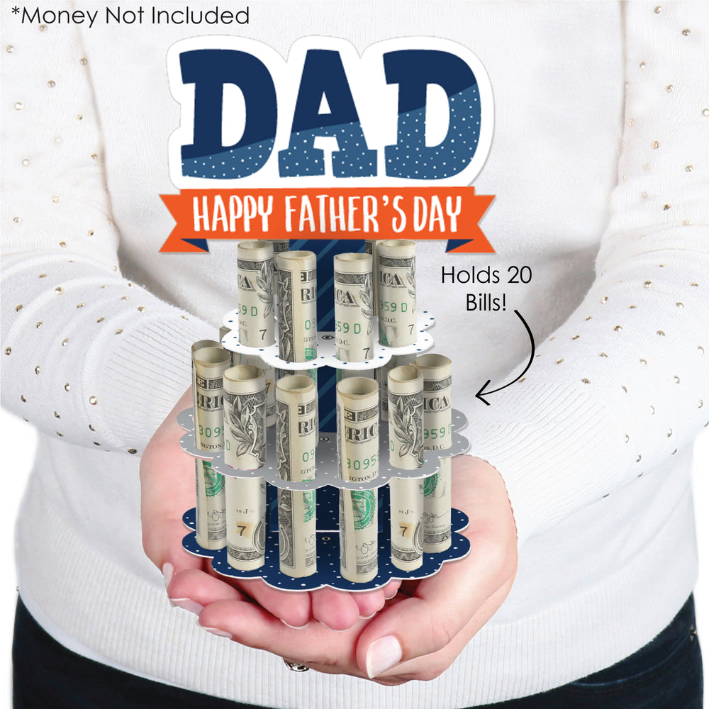 Happy Father's Day - DIY We Love Dad Party Money Holder Gift - Cash Cake