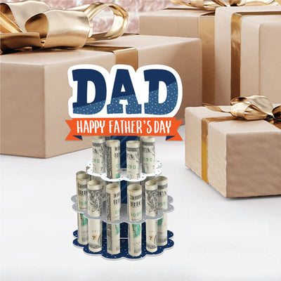 Happy Father's Day - DIY We Love Dad Party Money Holder Gift - Cash Cake