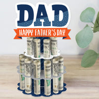 Happy Father's Day - DIY We Love Dad Party Money Holder Gift - Cash Cake