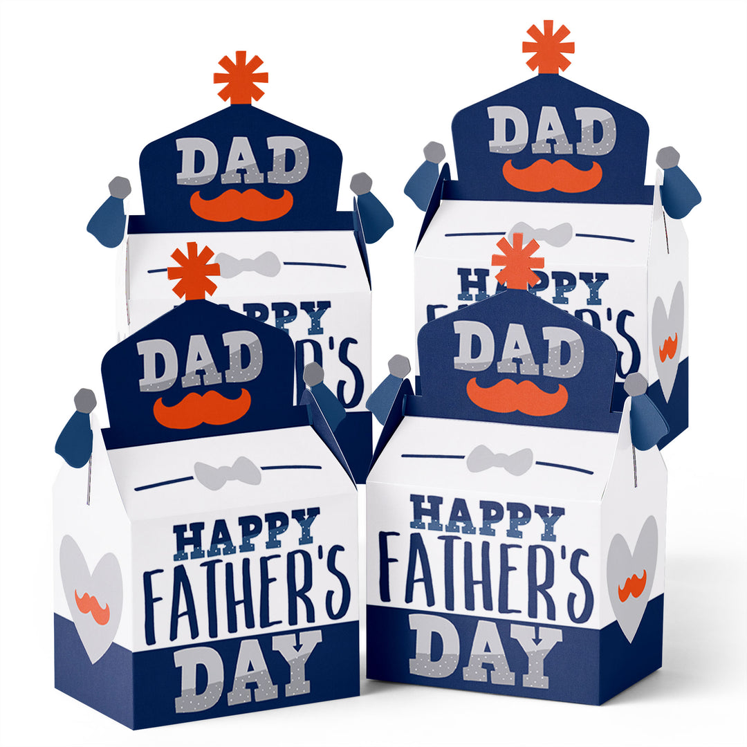 Happy Father's Day - Treat Box Party Favors - We Love Dad Party Goodie Gable Boxes - Set of 12