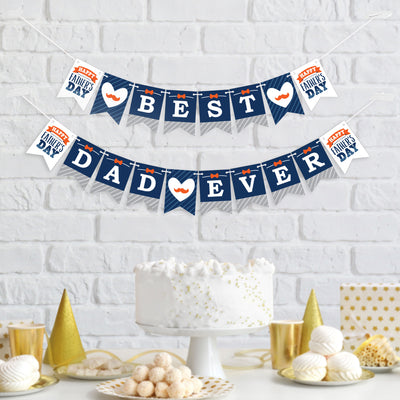 Happy Father's Day - We Love Dad Party Mini Pennant Banner - Best Dad Ever