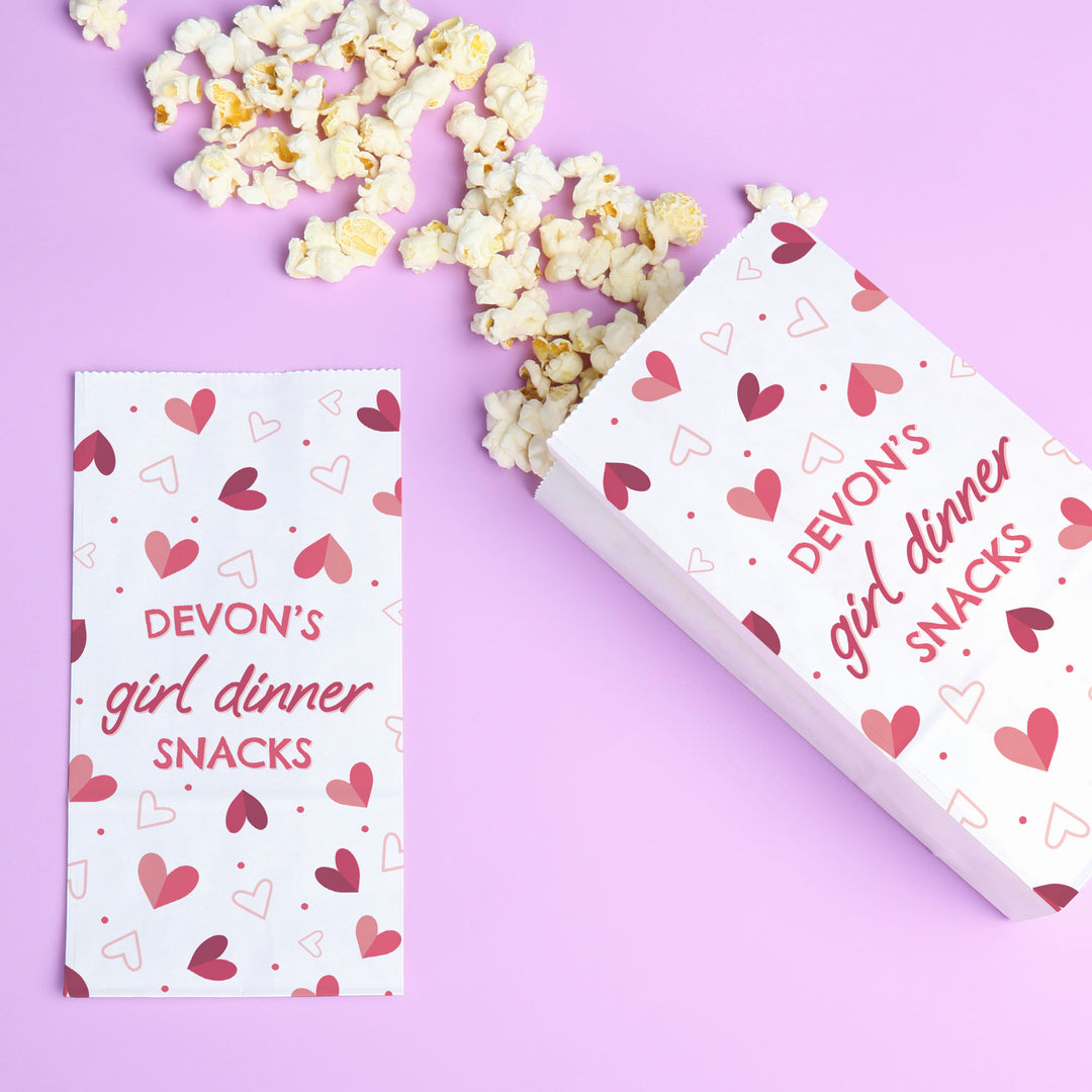 Custom Text Popcorn Bags - Happy Galentine’s Day - 25 Ct