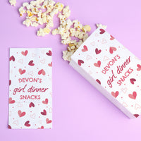 Custom Text Popcorn Bags - Happy Galentine’s Day - 25 Ct