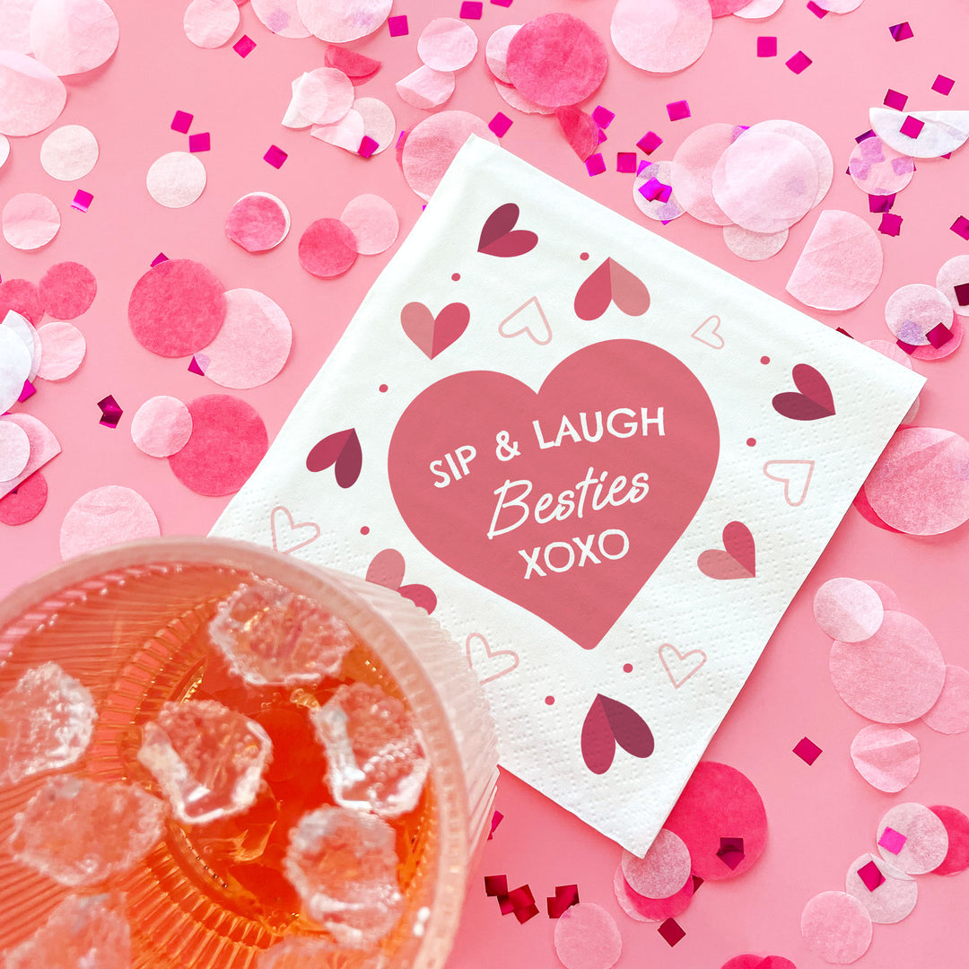 Custom Text - Happy Galentine’s Day Napkins - 24 Count
