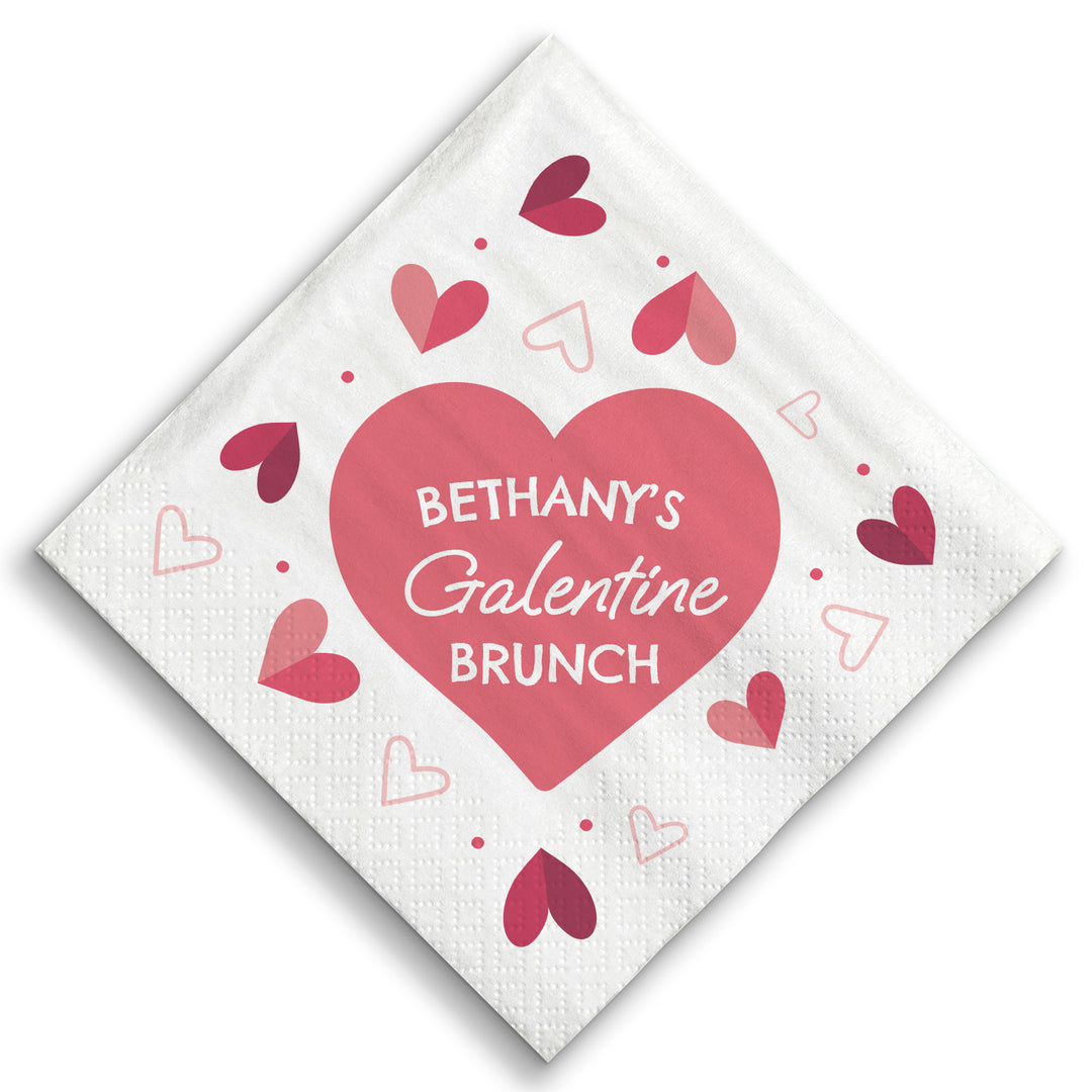Custom Text - Happy Galentine’s Day Napkins - 24 Count