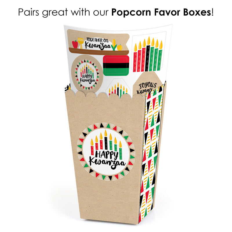 Happy Kwanzaa - African Heritage Holiday Party Favor Sticker Set - 12 Sheets - 120 Stickers