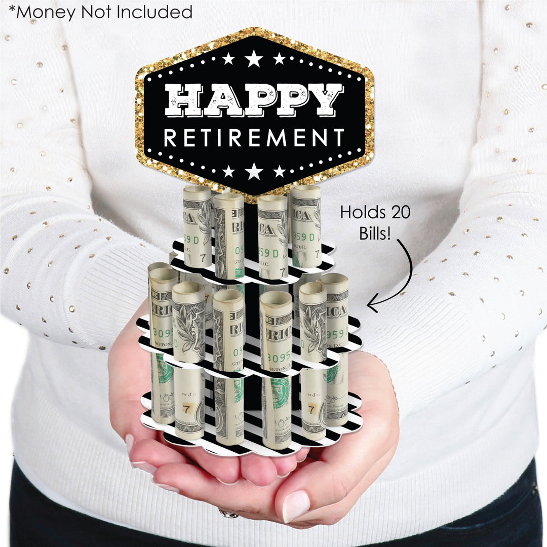 Happy Retirement - DIY Retirement Party Money Holder Gift - Cash Cake