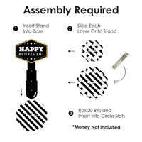 Happy Retirement - DIY Retirement Party Money Holder Gift - Cash Cake