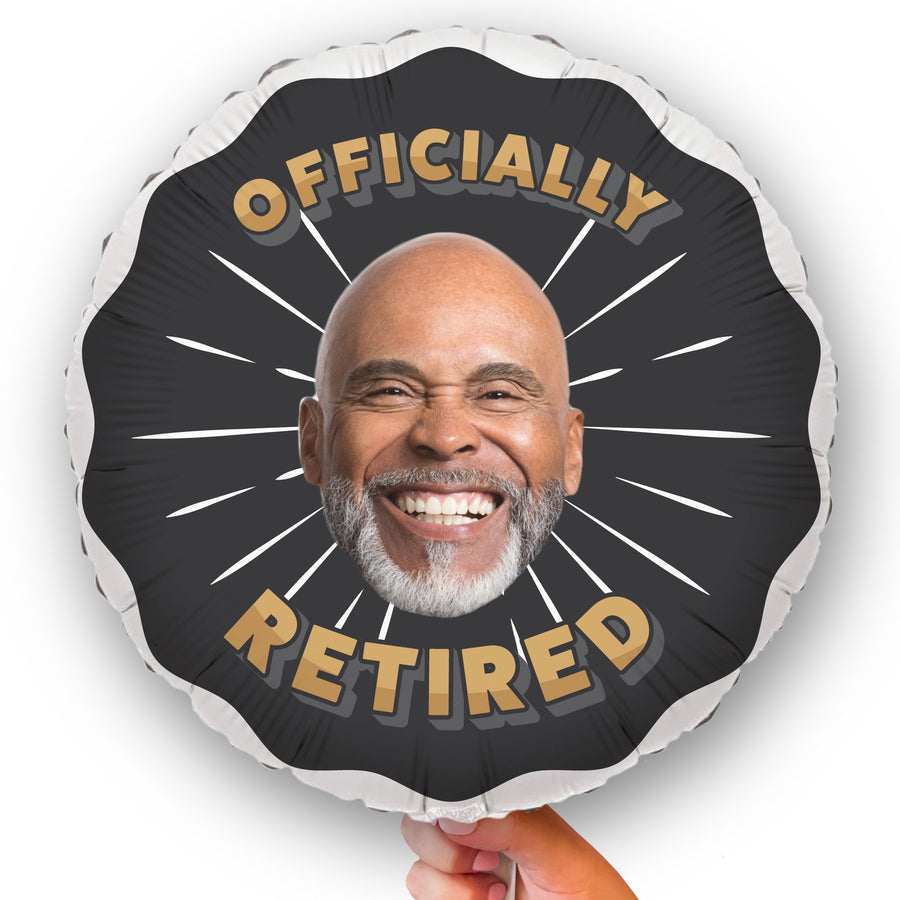 Custom Face Balloon - Retirement - Double Sided - 1 Ct