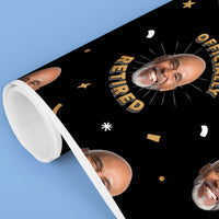 Custom Face Wrapping Paper - Happy Retirement