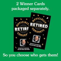 Custom Face Happy Retirement Scratch Off Card Game - 22 Ct