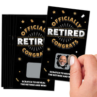 Custom Face Happy Retirement Scratch Off Card Game - 22 Ct