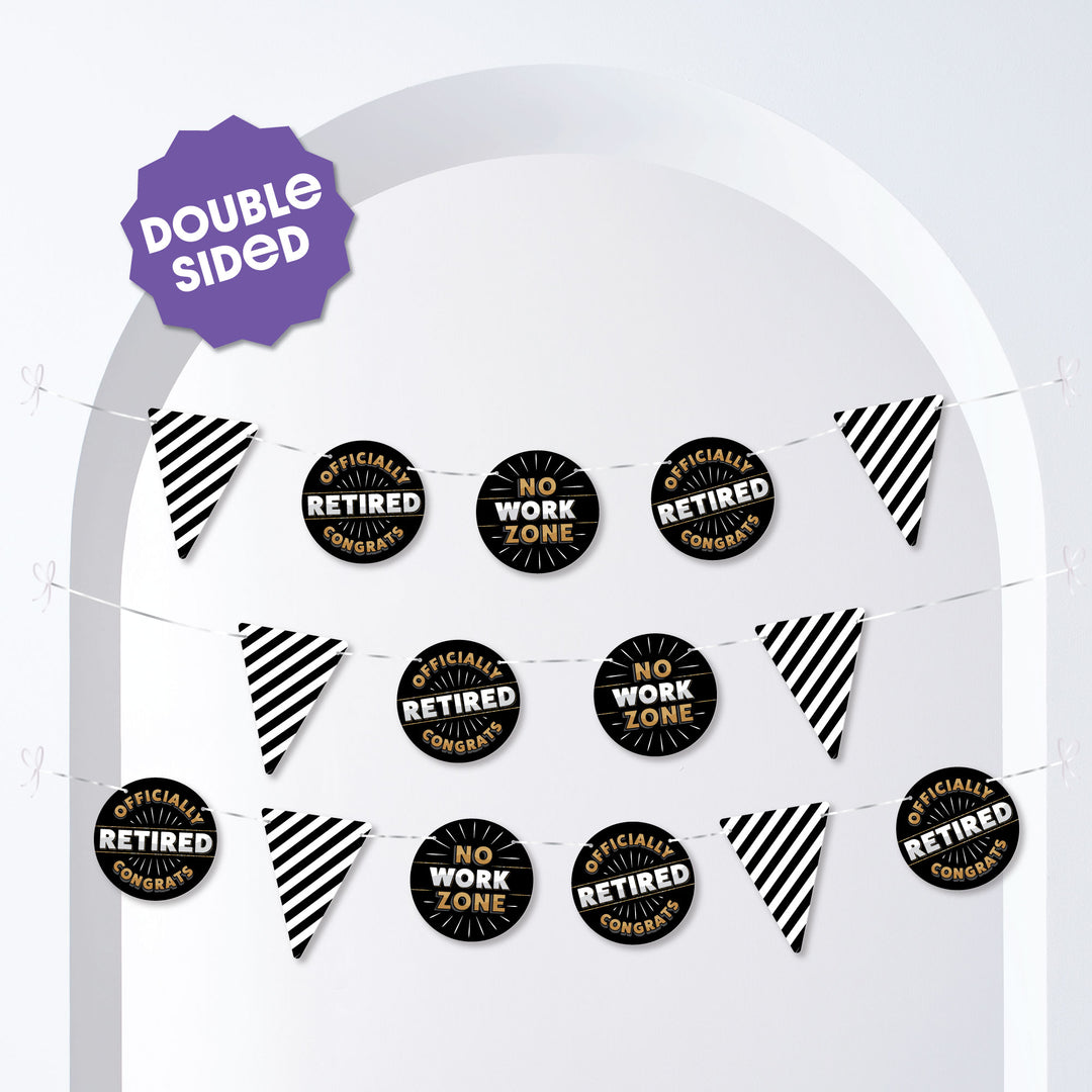 Happy Retirement Garland Banner - 15 Pc