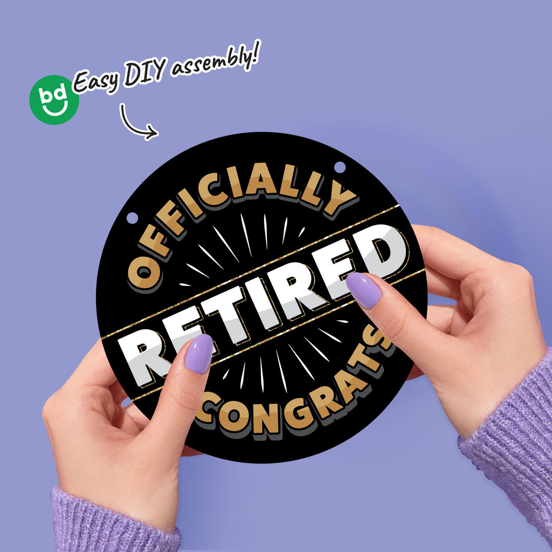 Happy Retirement Garland Banner - 15 Pc