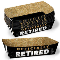 Officially Retired Party Paper Food Trays - 12 Ct