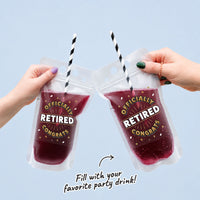 Drink Pouches - Happy Retirement - 12 Ct