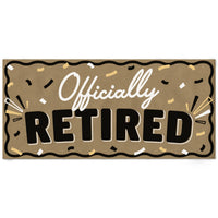 Officially Retired kraft paper party banner retirement decoration