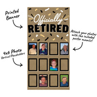 kraft banner with 12 photo slots and included mounts