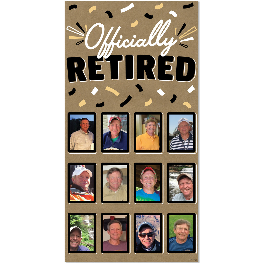 retirement kraft photo banner party memory display decor
