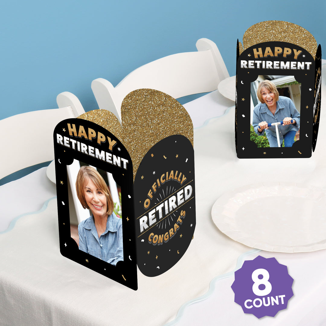 Happy Retirement Photo Centerpieces - 8 Ct