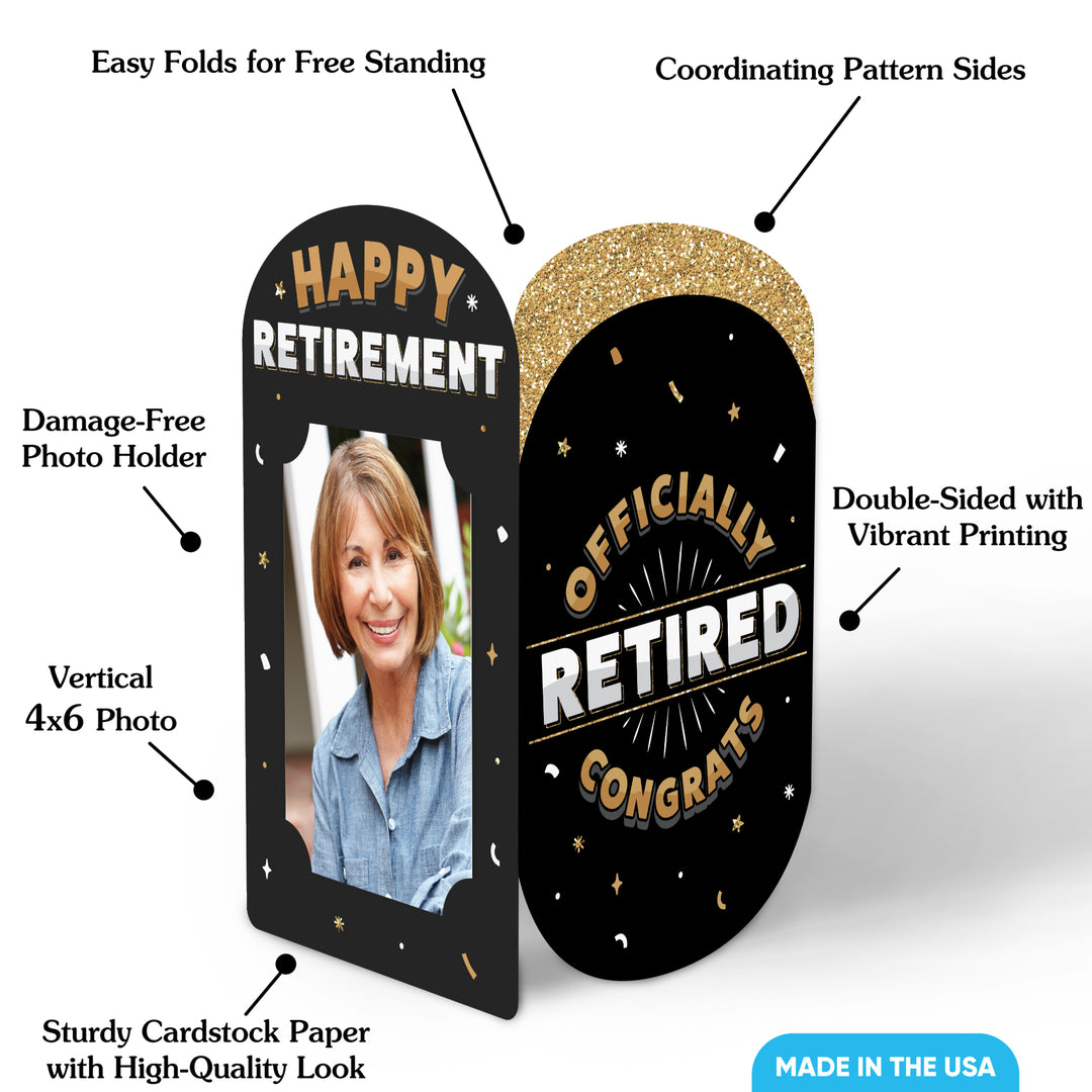 Happy Retirement Photo Centerpieces - 8 Ct