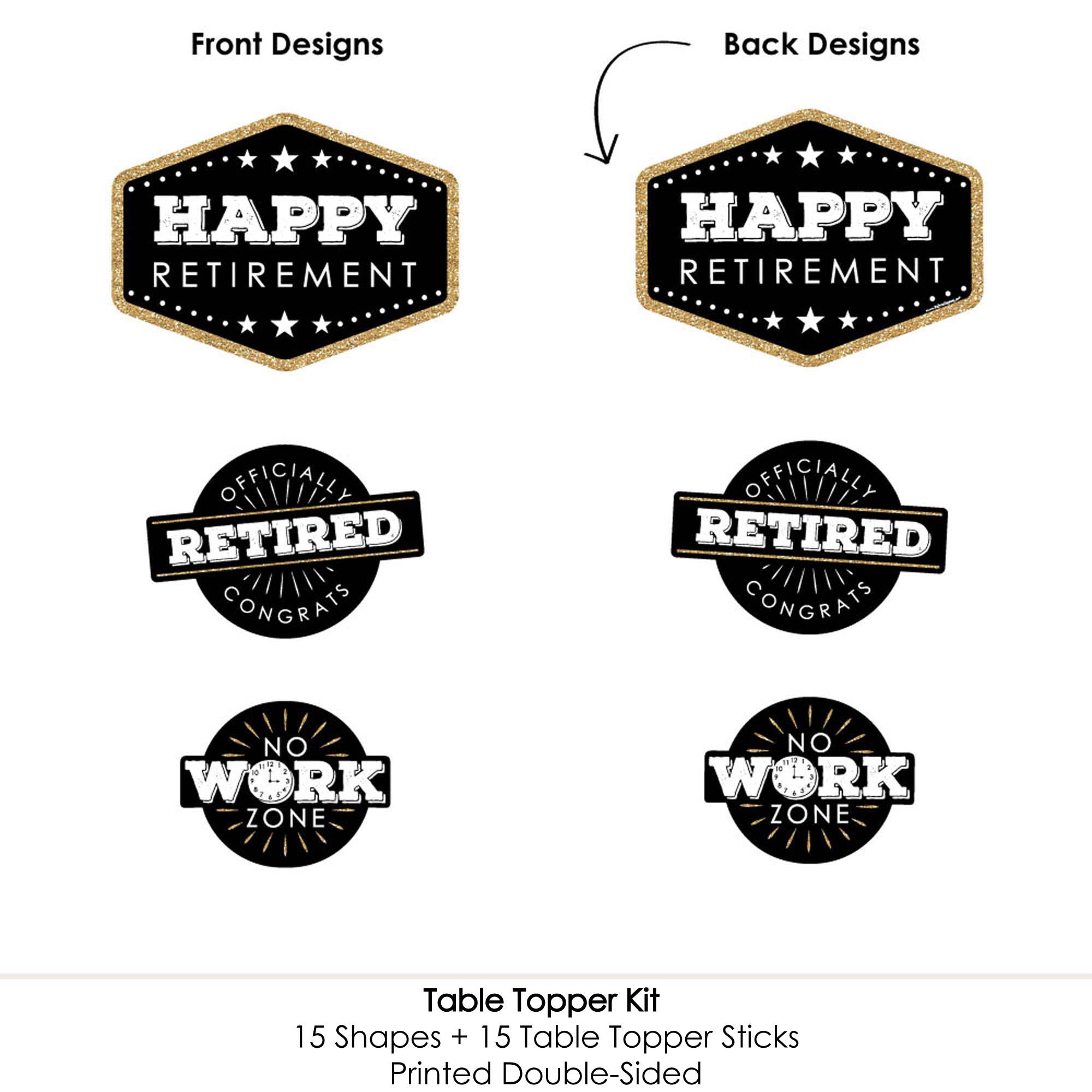Flagge "Happy Retirement" 152x91 Cm - Schwarz, 100% Polyester Mit Ösen