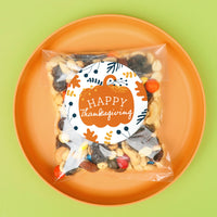 Happy Thanksgiving Stickers & Clear Cookie Bags - 25 Ct