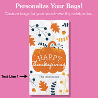 Custom Text Popcorn Bags - Happy Thanksgiving
