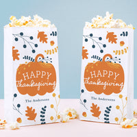 Custom Text Popcorn Bags - Happy Thanksgiving