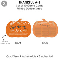 Happy Thanksgiving - 4 Fall Harvest Party Games - 10 Cards Each - What's Your Turkey Name, Photo Scavenger Hunt, This or That, Thankful A-Z - Gamerific Bundle