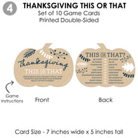 Happy Thanksgiving - 4 Fall Harvest Party Games - 10 Cards Each - What's Your Turkey Name, Photo Scavenger Hunt, This or That, Thankful A-Z - Gamerific Bundle